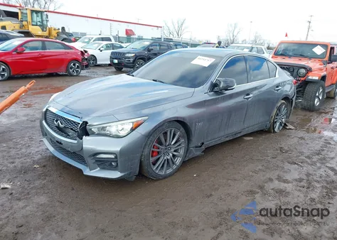 2017 Infiniti Q50 3.0T Red Sport 400 из США, поврежденный, VIN JN1FV7AP7HM850618
